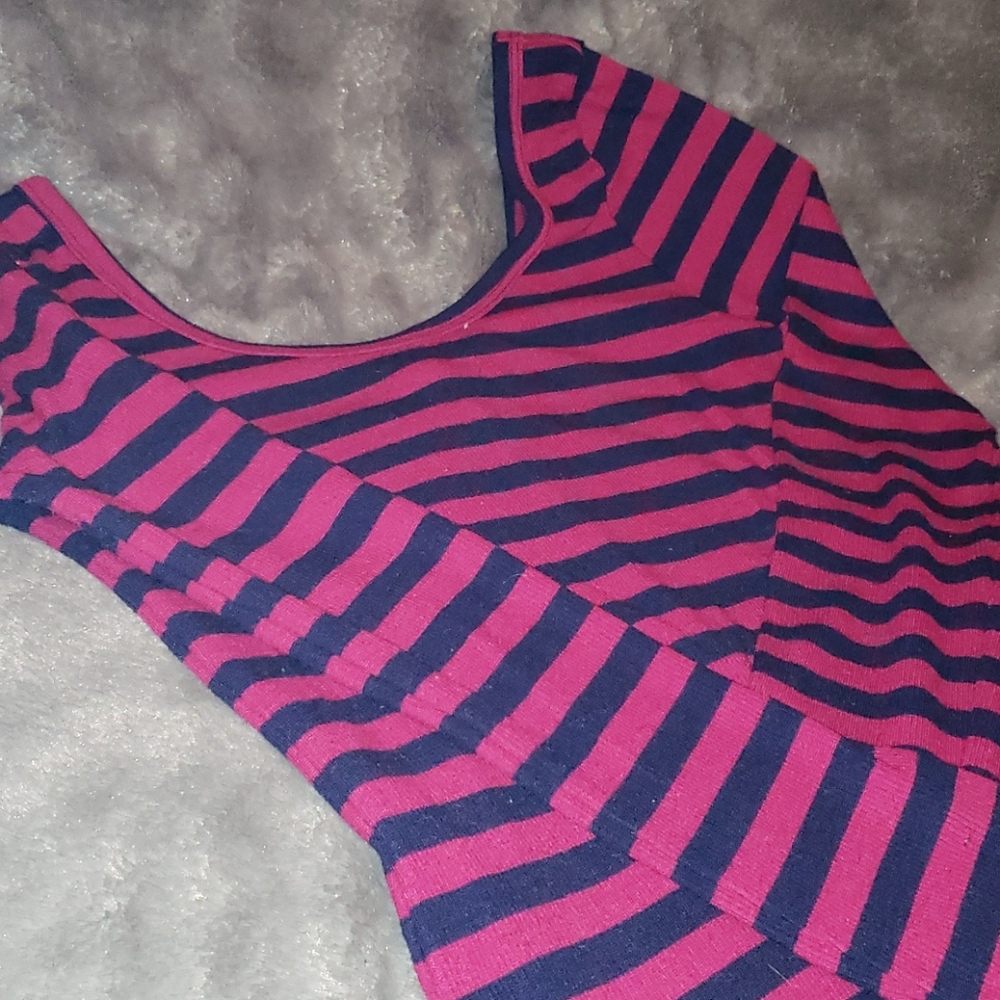 Midi tight striped dress